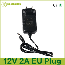 2016 Best quality 12V 2A 24W EU Plug AC 110~240V To DC 12V 2A CCTV Power Supply Adapter for Led Strip Light Fast shipping 2024 - buy cheap