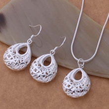 Free Shipping Promotion Silver plated Jewelry Sets Earring 398 + Necklace 693 /btmakkta eskanjra AS324 2024 - buy cheap