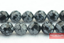 Cuentas facetadas de piedra Natural de obsidiana, para pulsera de joyería artesanal FSOB02 de 4, 6, 8, 10 y 12mm, envío gratis 2024 - compra barato