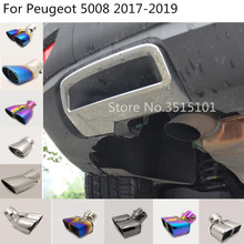 Silenciador trasero de acero inoxidable para coche, tubo de escape de salida dedicado para Peugeot 5008, 2017, 2018, 2019, 1 unidad 2024 - compra barato