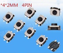 SMD 3*4*2 мм Микро Кнопка 3X4X2 такт переключатель 4 pin маленькая черепаха Одиночная шрапнель температура ic 3x4x2мм 2024 - купить недорого