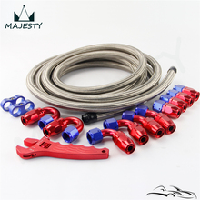 AN10 Stainless Steel Braided Hose line +Fitting Adaptor+Wrench Tools Spanner kit 2024 - buy cheap