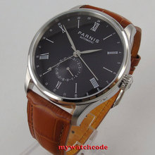 Parnis-Reloj Automático ST1690 para hombre, 42mm, esfera negra, 24 horas, movimiento 2024 - compra barato