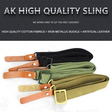 AK 47 Original Gun Sling Airsoft Military Hunting Shooting Adjustable Leather Tactical AK Rifle Strap Survival Belt new 2024 - buy cheap