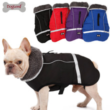 Зимняя теплая куртка для собак, зимняя одежда для щенков, пальто для маленьких, средних и больших собак, английском размера, пальто для собак 2024 - купить недорого