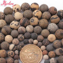 6,8,10,12mm Frost Round Picture Jaspers Beads Natural Stone Beads For DIY Necklace Bracelet Jewelry Making 15" Free Shipping 2024 - buy cheap
