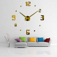3D clock watch Living Room Quartz Acrylic Mirror effect home decoration creative Modern Wall Stickers still life style 2024 - buy cheap