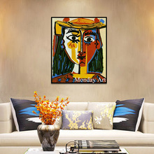 Pintura en lienzo para pared, imagen de Picasso nórdico, espero que la sala de estar, arte modernista, decoración única, objetos sticos para el hogar, decoración de pared 2024 - compra barato