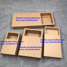10pcs 4 size Drawer Paper Box Kraft Craft Gift Packaging Box Wedding Party Event Favor Supplies Home Lovely Handmade Soap Box 2024 - buy cheap