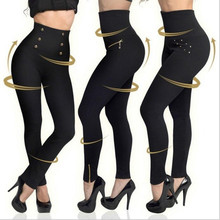 Sexy Legging Pant Women Fashion Seamless high waist tummy hip pant Waist Push UP Button Leggins Bottoms Female Bodycon Leggings 2024 - buy cheap