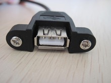 Винты с панельным креплением USB2.0 Тип A Женский к USB B Мужской разъем короткий кабель передачи данных Шнур для принтера 25 см 2024 - купить недорого