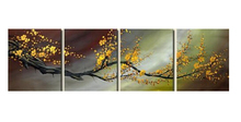 Art Plum Blossom Canvas Modern 100% Hand-painted Modern Abstract Flower Oil Paintings On Canvas for Home Decorations Art Work 2024 - buy cheap
