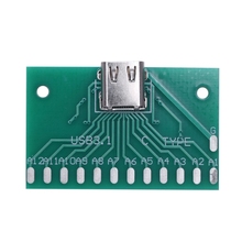 Conector de enchufe hembra tipo Smt con circuito impreso, 24 Pines, usb-c, Usb 3,1, tipo C, bricolaje 2024 - compra barato