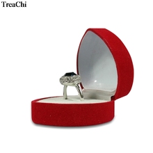 Распродажа 24 шт красное в форме сердца бархатное кольцо для помолвки на день рождения романтическое кольцо на День святого Валентина Подарочная коробка дешевая бархатная коробка для колец 2024 - купить недорого