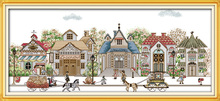 Street view (5) cross stitch kit 14ct 11ct count printed canvas stitching embroidery DIY handmade needlework 2024 - buy cheap