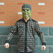 Mascarilla de látex para adultos, máscara para disfraz, casco de cara completa, verde, para Halloween, venta al por mayor 2024 - compra barato