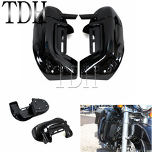 Caja de guantes de carenado de pierna con ventilación inferior, color negro, para Harley Touring Road King Street Glide FLT FLHT 2013-2019 2024 - compra barato