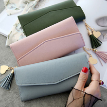 Long Wallet Women Purses Tassel Fashion Coin Purse Card Holder Wallets Female Clutch Money Bag PU Leather Wallet 2024 - buy cheap