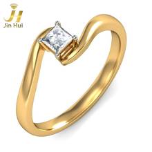 Jinhui Women The Leon Clasp Ring Solid 18K Yellow 750 Gold 0.17CT Natural Diamond  Jewelry  Free Engraving 2024 - buy cheap