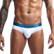 Breve cuecas masculinas de algodão macio respirável calções de roupa interior masculina deslizamento cueca u convexo calcinha masculina cor brilhante 2024 - compre barato