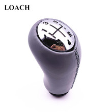 Gray Leather Chromed MT Gear Shift Knob for Renault Scenic II MK2 Megane 2 MK2 MK Clio III MK3 Shifter Stick Headball Pen Ball 2024 - buy cheap