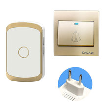 Wireless Push Button Door Bell Doorbell EU Plug 2024 - buy cheap