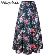 Neophil-faldas largas para mujer musulmana, faldas largas plisadas de algodón con estampado Floral, flores bohemias, 2021 cm, Maxi Saia Longa MS1606 2024 - compra barato