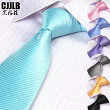 Neckties 8cm Male Formal Wear Black Blue Pink Tie Business British Style Professional Working Marry Gravata Solid Striped Tie 2024 - buy cheap