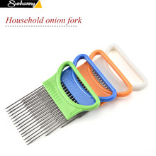 Tomato Onion Vegetable Slicer Cutting Aid Safety Fork Household Gadget 2024 - buy cheap