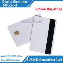 ISO7816 Contact SLE 4442 Chip with Hi-Co Mag-stripe PVC Smart IC Card 2024 - buy cheap