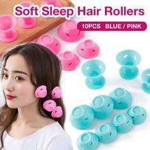 10PCS/set Soft Rubber Magic Hair Care Curlers Mushroom Style No Heat Resin Hair Rollers Twist Hair Styling DIY Tool Pink Blue 2024 - buy cheap