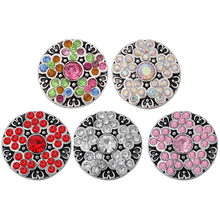 10pcs/lot New Snap Button Jewelry Flower 18mm Metal Snap Buttons Fit Snap Bracelet for Women Men Halloween Christmas Gift 2024 - buy cheap