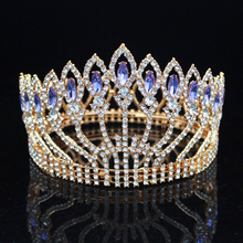 Diadema de reina de cristal para mujer, Tiaras y coronas de boda, diadema de novia, adornos de graduación para el cabello, accesorios de joyería 2024 - compra barato