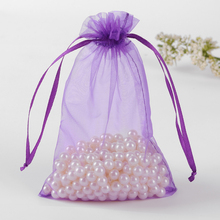 Фиолетовые сумки из органзы, 20x30 см, 50 шт./лот, большой Подарочный мешочек на шнурке, сумки для свадьбы, Рождества, bolsas de regalo, может быть логотип на заказ 2024 - купить недорого