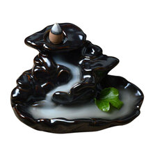 Hot Ceramic Glaze Incense Smoke Cone Burner Backflow Censer Tower Holder Creative Gift Presents Smell Removing Dehumidification 2024 - buy cheap