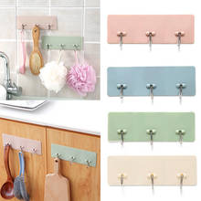 Sale 1pcs Sticker Adhesive  Hooks Wall Door Clothes Coat Hat Hanger Kitchen Bathroom Rustproof Towel Hooks 2024 - buy cheap