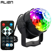 ALIEN 6W 7 Color RGB Remote LED Crystal Magic Ball DJ Disco Stage Lighting Effect Party Holiday Christmas Birthday Music Lamp 2024 - buy cheap