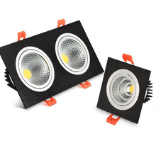 10w 20w AC85V-265V 110V / 220V LED Dimmable Ceiling Square Cob Downlight Recessed Spot light  Bulb 2024 - buy cheap