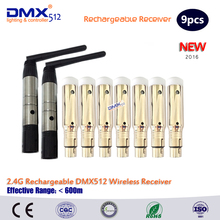 Transmisor y receptor DMX512 DMX DFI para DJ, 2,4 Ghz, 2 uds., con batería de emergencia, envío gratuito con DHL 2024 - compra barato