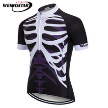 Weimostar Skeleton Cycling Jersey Mens Summer Breathable Bicycle Shirt Outdoor Sport mtb Bike Jersey Mountain Cycling Clothing 2024 - buy cheap