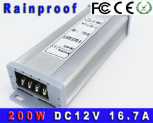 New Product outdoor block supply conversor dc12v 16.7A 200W single output Rainproof switching power supply for led strip light 2024 - buy cheap