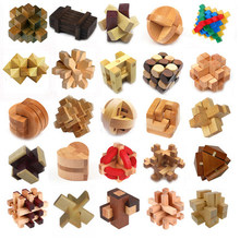 No. 28-48 New Wooden Toys Classic IQ 3D Wooden Interlocking Burr Puzzles Mind Brain Teaser Game Toy for Adults Children 2024 - buy cheap