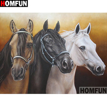 HOMFUN Full Square/Round Drill 5D DIY Diamond Painting "Animal horse" 3D Embroidery Cross Stitch 5D Home Decor A13496 2024 - buy cheap