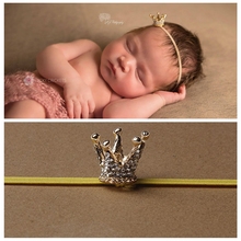 Yundfly Chic Mini Newborn 3D Crown Headband Toddler Baby Girls Crown Tiara Photo Props 2024 - buy cheap