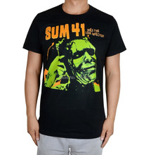 Camiseta de metal pesado 3d da marca punk rock, camisa esportiva preta de 100% algodão com máscara e banda de rock 2024 - compre barato