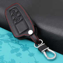 Car Key Case Leather Smart Remote Fob Shell Cover Keychain Holder Key Bag for Toyota C-HR CHR 2017 2018 Camry Hybrid Prius Prado 2024 - buy cheap