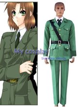 Green High quality Hetalia Axis Powers Lithuania Cosplay Green Uniform Costume Men Uniform Suit Army Costume For Halloween 2024 - buy cheap