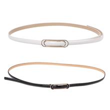 Metal Buckle Thin Casual Belt For Women , Leather Belt Female Straps Waistband For Apparel Accessories PU Waistbelt 2024 - buy cheap