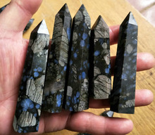 5 шт., натуральные голубые зеркальные камни 2024 - купить недорого