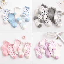 5 Pairs/lot Baby Girls Boy Socks Wholesale Unisex Non Slip Baby Socks Infant Socks 0-12 Years 2024 - buy cheap